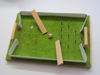 Beispiel für ein selbst gebasteltes „Fußballstadion“