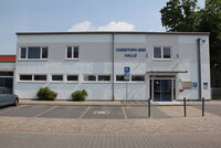 In der Christoph-Bär-Halle werden zwei Wahllokale eingerichtet. Die Christoph-Bär-Halle von außen. Hier werden zwei Wahllokale eingerichtet.